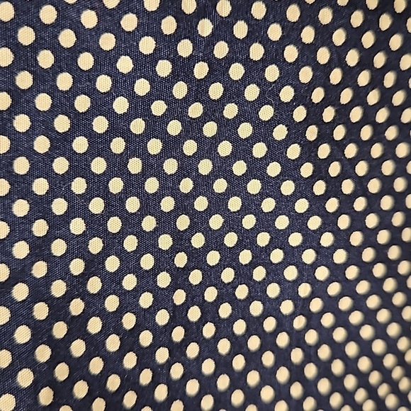 💕FRANK & EILEEN💕 Barry Woven Button Up Blouse - Navy Polka Dots Print Small - Picture 12 of 16